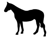 standing horse silhouette