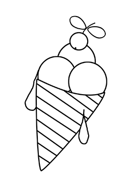 ice cone clipart for coloring