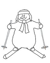 snowman coloring index picture