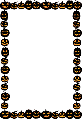 Jack-o-lantern Halloween frame