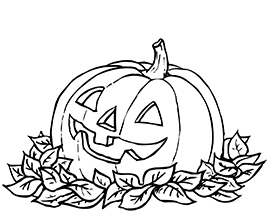 Jack-o-lantern-coloring page