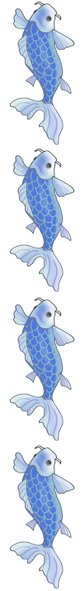 koi fish border blue