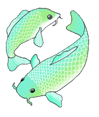 green koi fish sketch