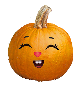 laughing pumpkin head