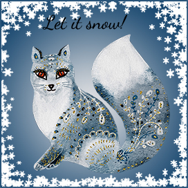 let it snow silver cat clipart