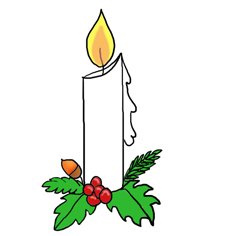 Merry Christmas lights clipart