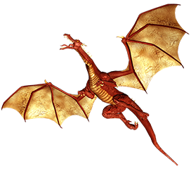 orange flying dragon