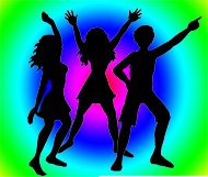 party clipart dance colours