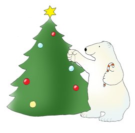 polar bear pictures christmas tree star