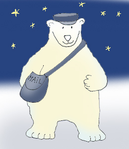 Polar  bear clipart mailman northpole