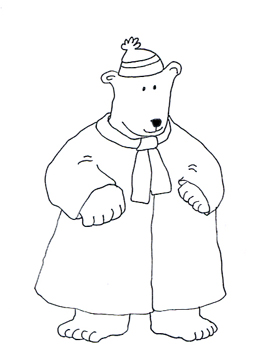 polar bear pictures warm coat sketch