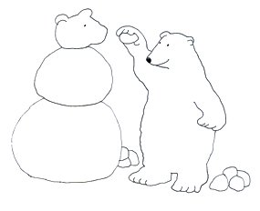 polar bear cliip art making snowbear