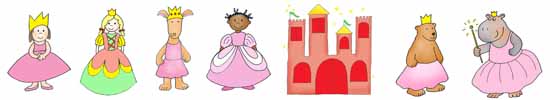 princess party ideas border with clip art