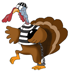 prisoner turkey Thanksgiving clipart