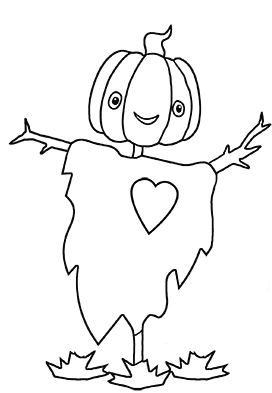 halloween coloring page scarecrow pumpkinman