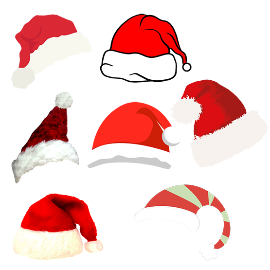 Santa hats collection png