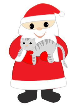 Santa with cat