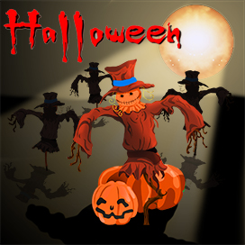 scarecrow Halloween greeting