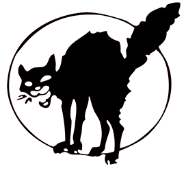 scary Halloween cat clipart