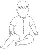 silhouette of small child sitting