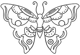 decorative butterfly coloring page