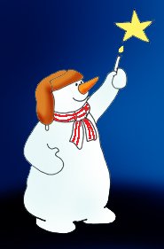 snowman clipart lightning star