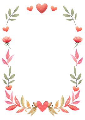 soft colored valentine frame