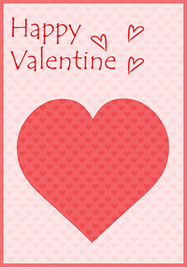 Valentinge greeting card hearts