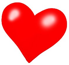red Valentine heart clipart