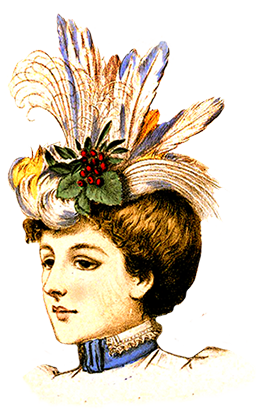 ladies dress hats clip art 1883