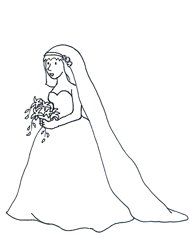 wedding clipart bride bridal bouquet