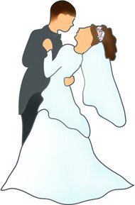 wedding clipart bride groom dancing