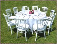 wedding table in garden