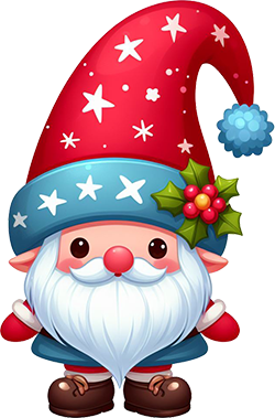 a very young Christmas gnome