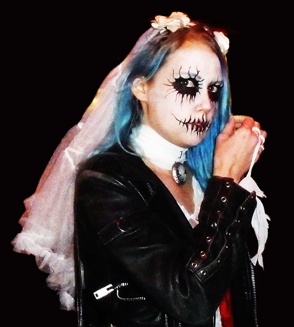 zombie bride at halloween